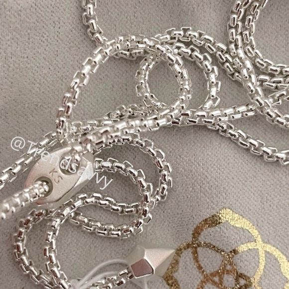 NWT KENDRA SCOTT Silver Lilith Adjustable Necklace - Picture 6 of 6